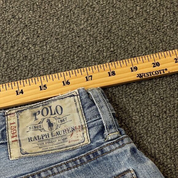 Polo Ralph Lauren Jeans Mens Size 35x30 Blue Straight Denim Preppy - Picture 11 of 12